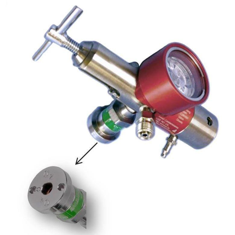Allied LSP Rhino Oxygen Regulator with Ohmeda Style Quick Connect