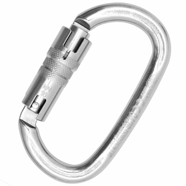 Kong Ovalone INOX Twist Lock ANSI Carabiner - Stainless Steel