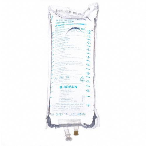 B Braun Injection IV Solution .9 Sodium Chloride 250ml Bags Live