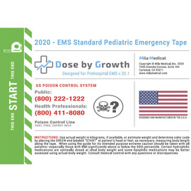 EMS Standard Pediatric Emergency Tape - 2020