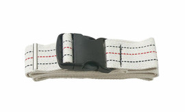 Red and Blue Striped Natural Gait Belt - Plastic Side Release Buckle - 5'