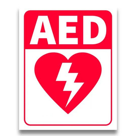 AED Awareness Wall Sign Flat
