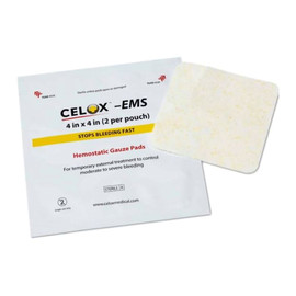 Celox EMS Hemostatic Gauze Pad - 4" x 4"