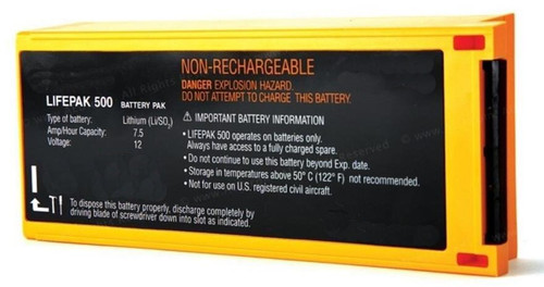 Physio-Control LIFEPAK 500 Lithium AED Battery - NEW - IMAGE MAY LOOK DIFFERENT THEN ITEM RECEIVED