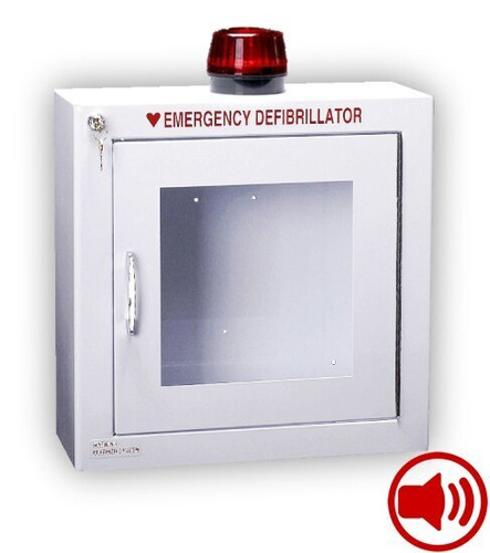 Standard Size AED Wall Cabinet with Audible Alarm and Strobe Light