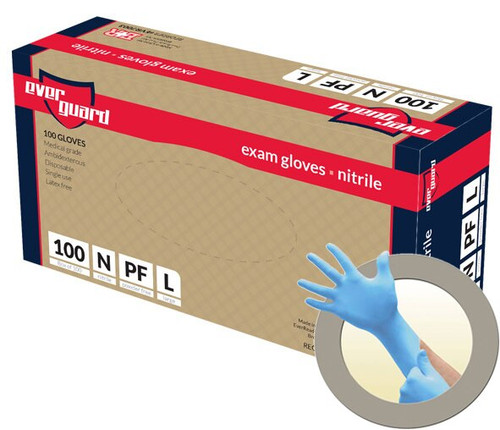 EverGuard Powder Free Nitrile Glove - Blue