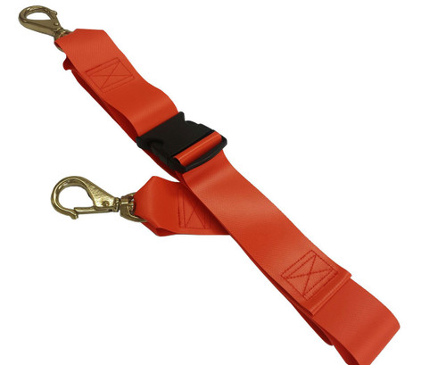 Impervious 2 pc. Plastic Buckle & Brass Clip Spineboard Strap - 5'