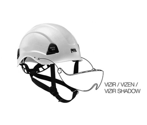 Petzl Vizir Helmet Visor on helmet