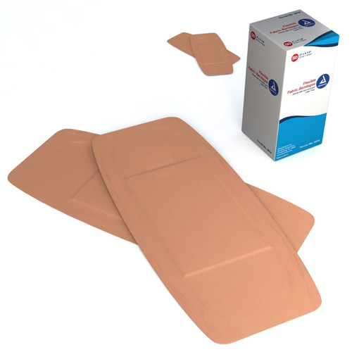 Dynarex Flexible Fabric Adhesive Bandages - Size 2" X 4.5"