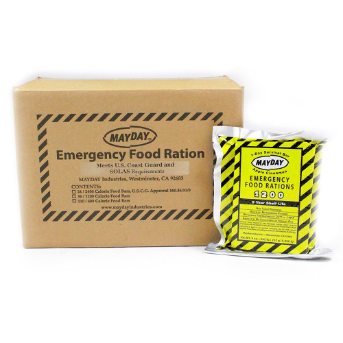 Mayday Emergency Food Ration - 1200 Calorie - 36/Box