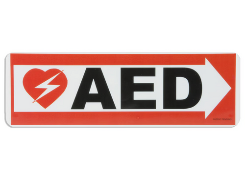 AED Awareness Placard Sign Directional Right Arrow