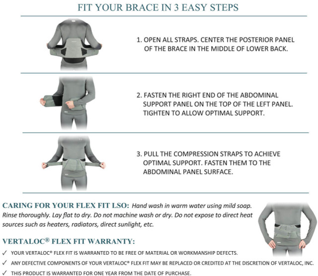 VertaLoc Flex Fit Lower Back Brace | Live Action Safety