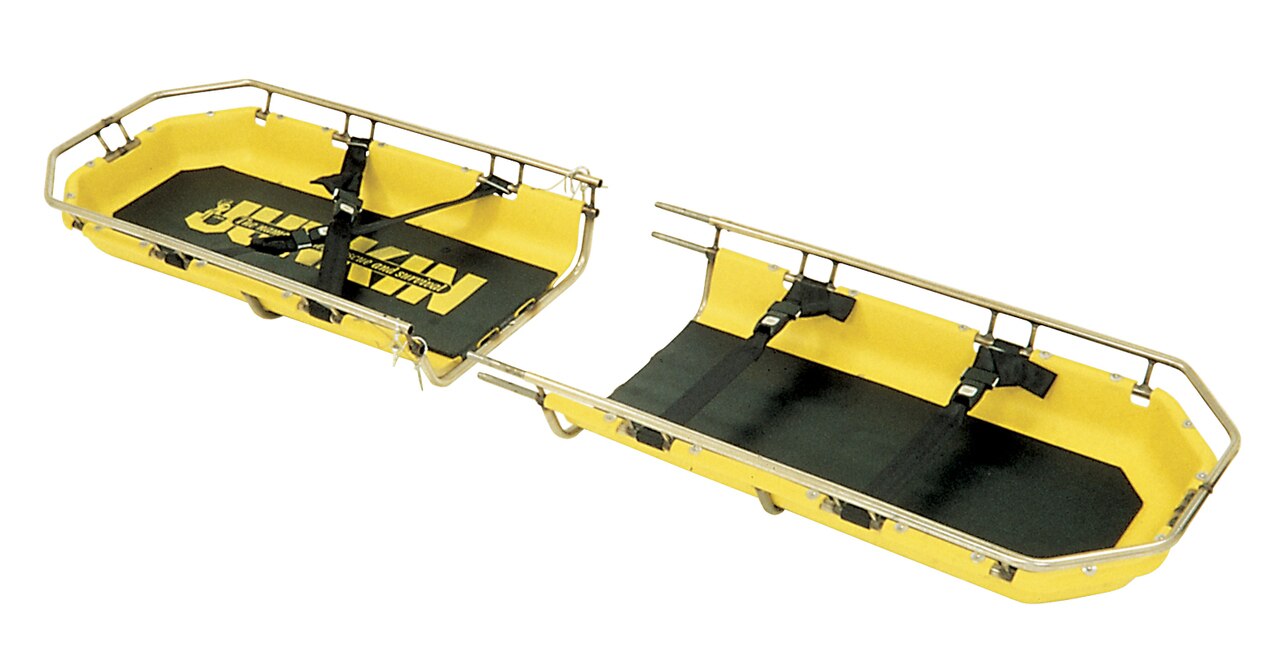 Junkin BreakAway Plastic Litter Basket Stretcher YELLOW Live