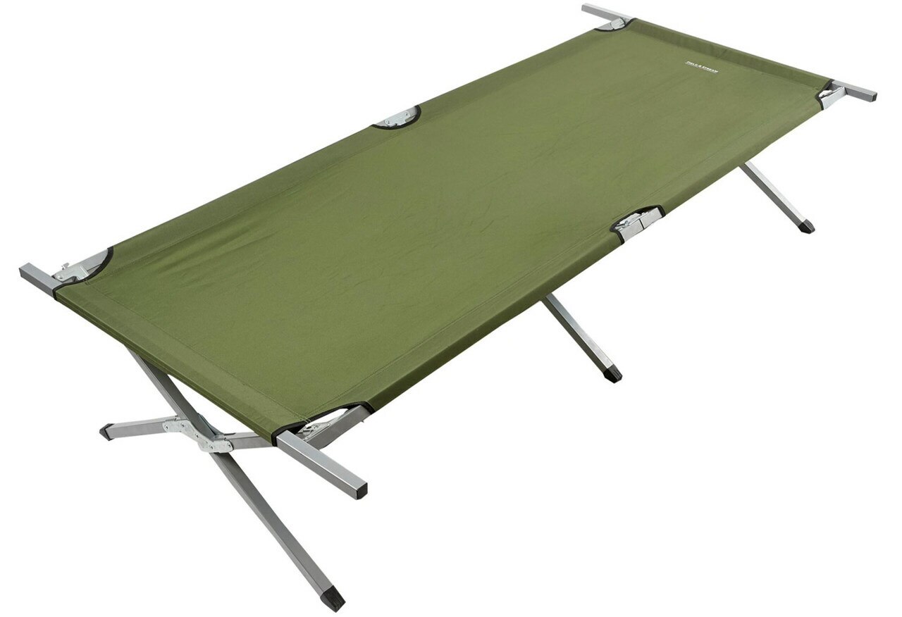 Green Aluminum Folding Cot XLarge Live Action Safety