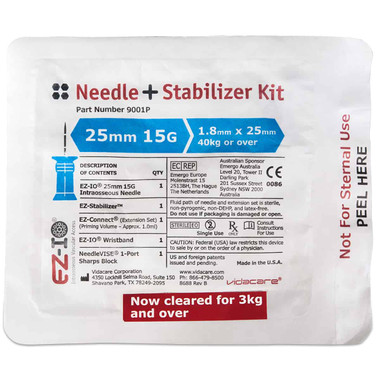 EZ-IO Adult Needle - 25mm + Stabilizer Kit | Live Action Safety