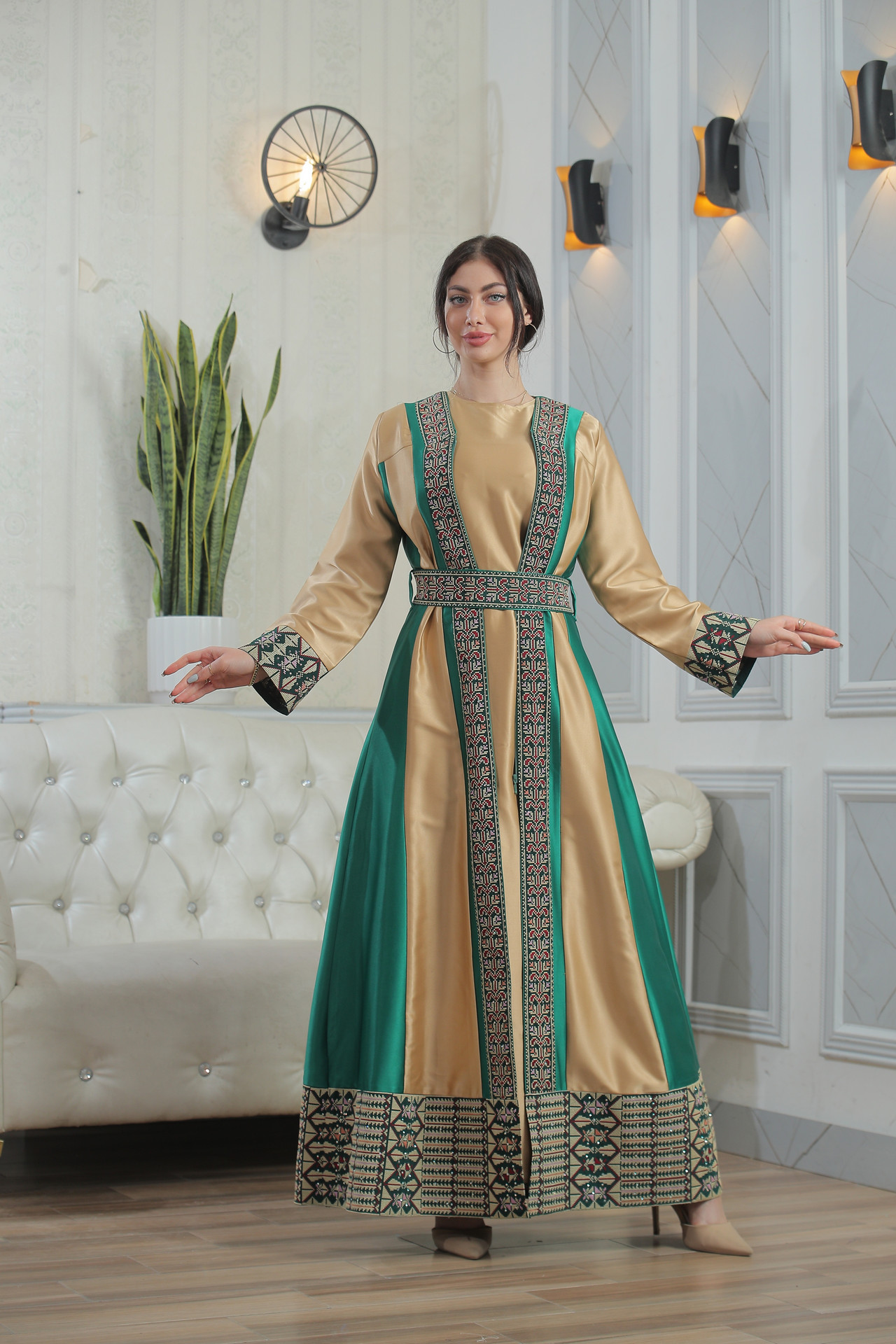Rania Elegant Arabian Kaftan | Luxury Modest Kaftan for Women  DEBAJ USA