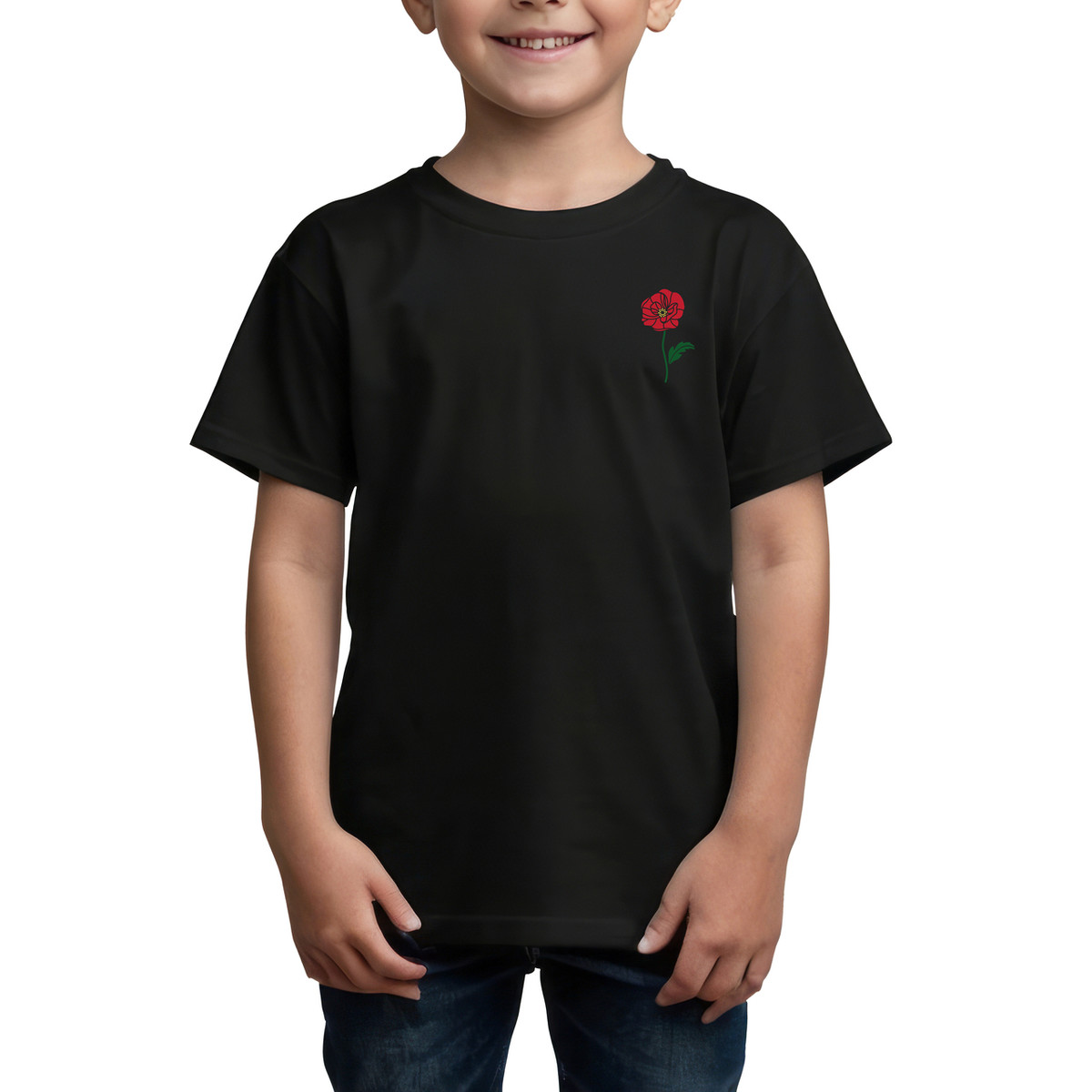 Youth Poppy Flower T-Shirt