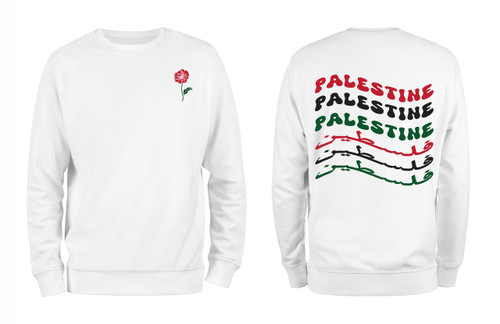 Poppy Flower Palestine Crewneck