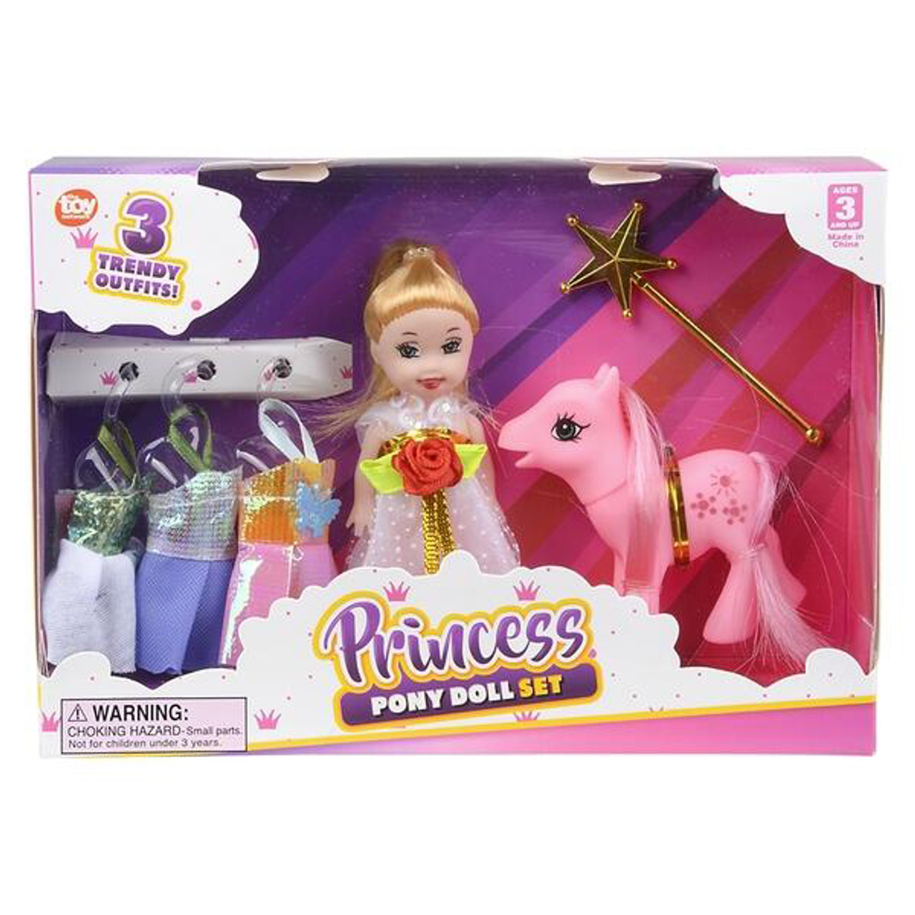 Princess Pony Doll Set 7.5 X 5.5