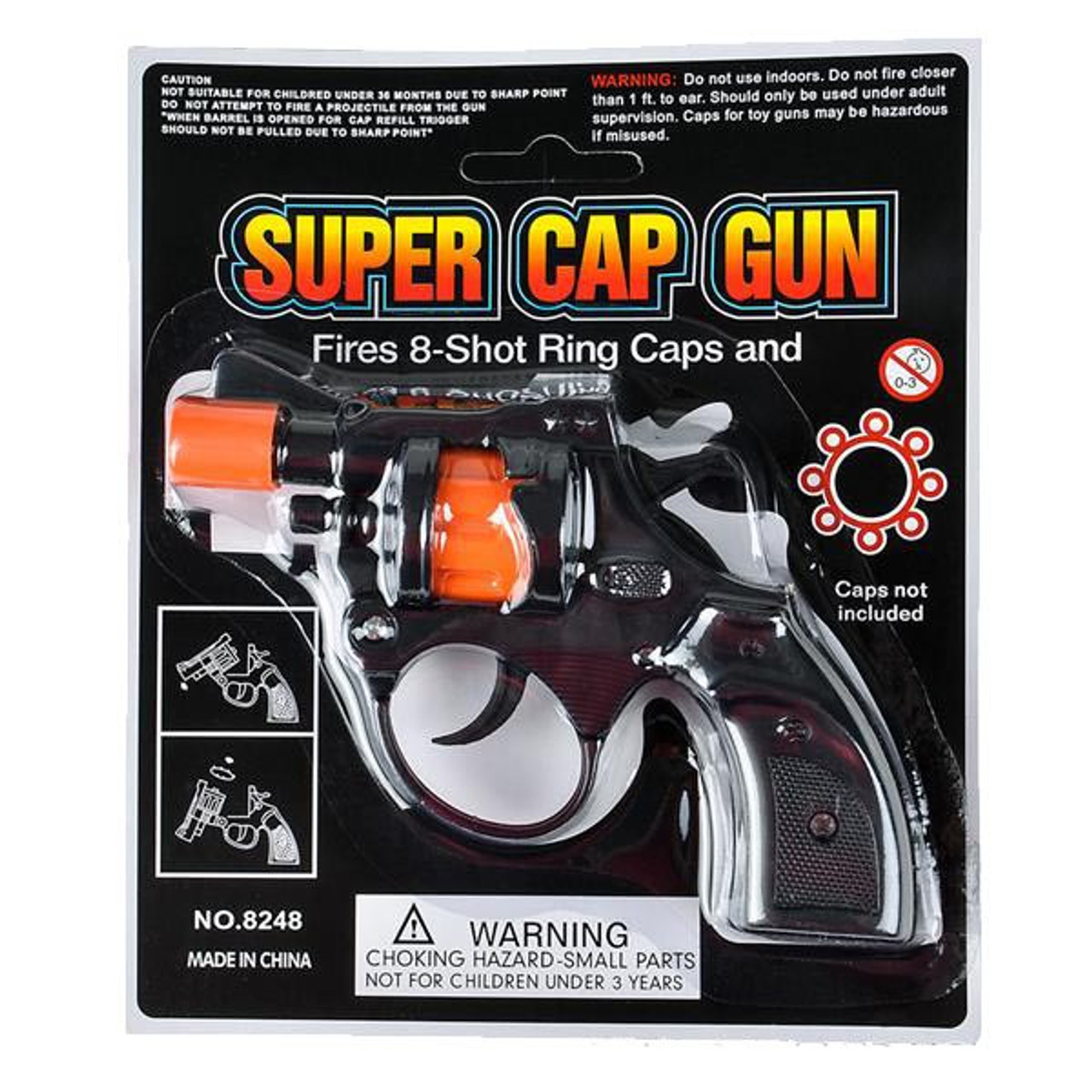 6 Classic 8-Shot Super Cap Gun