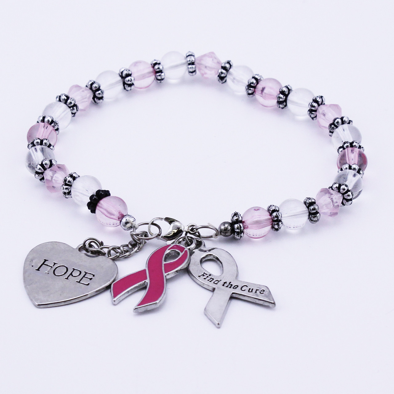 Breast Cancer Awareness Bracelets Silicone Pink Ribbon Wristband, Hope  Faith Strength Courage Inspiring Support Wristband (60 Pieces), Bracelets -  Amazon Canada