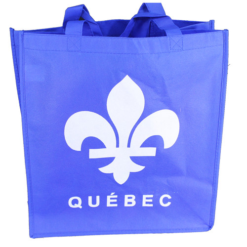 Quebec Print Reusable Non Woven Shopping Bag | Sac à provisions non tissé réutilisable imprimé Québec