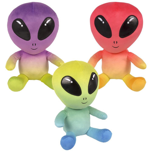 16" Tye Dye Alien Plush