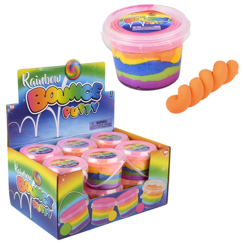 4" Rainbow Bouncing Putty