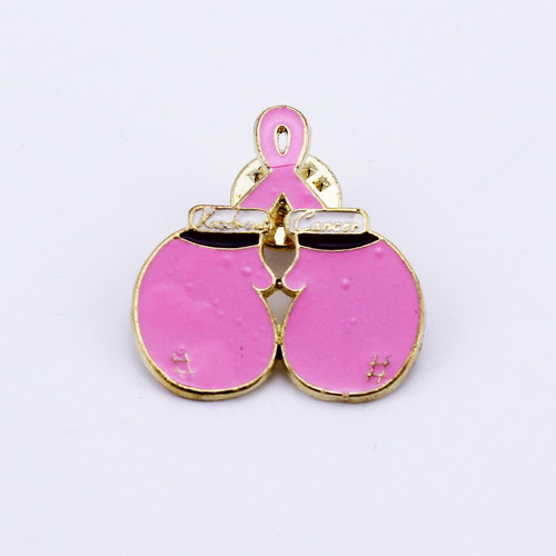 Pink Ribbon Boxing Glove Pin