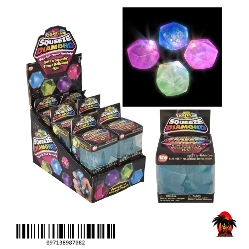 2.75" Light-Up Squeezy Sugar Diamond