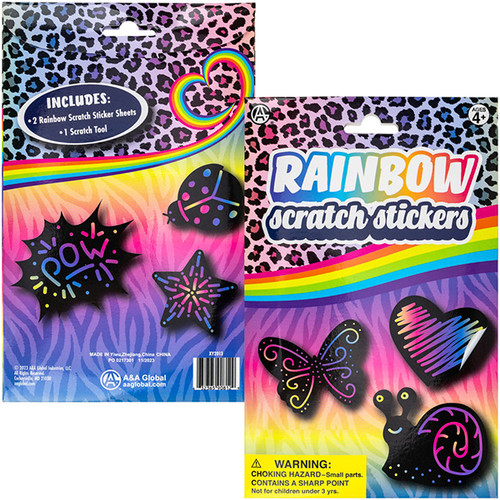 Rainbow Scratch Art Sticker Packs