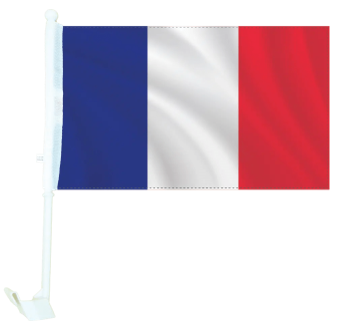France Car Flag 12"x18"