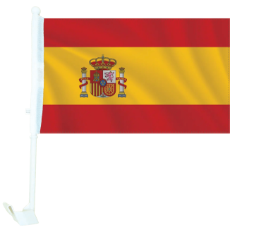 Spain Car Flag 12"x18"