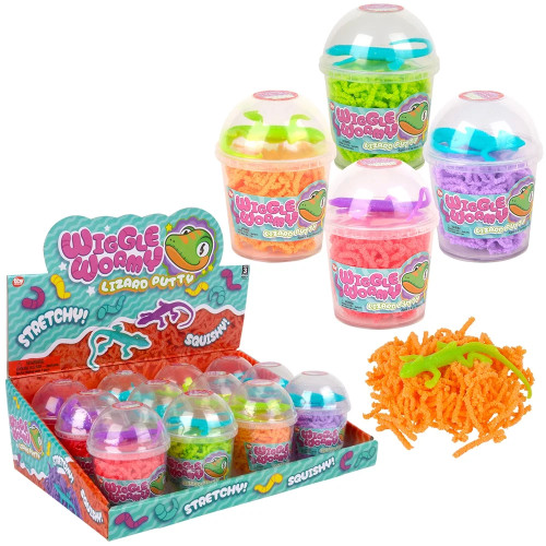 3.6" Wiggle Wormy Lizard Putty