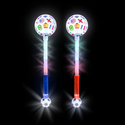 21" Light-Up World Flag Soccer Ball Magic Ball Wand