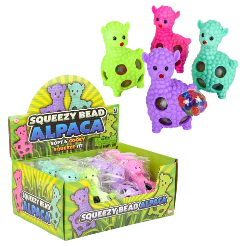 3.5" Squeezy Bead Alpaca Ball