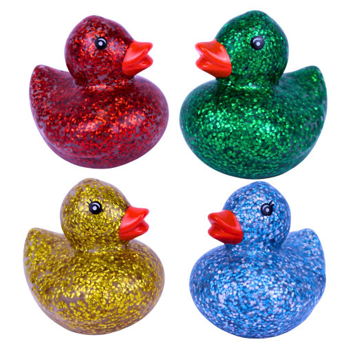 2" Glitter Rubber Duckies