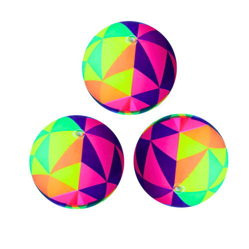 9" Neon Geometric Pattern Vinyl Ball
