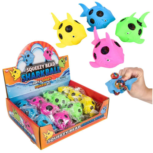 3.5" Squeezy Bead Shark Ball