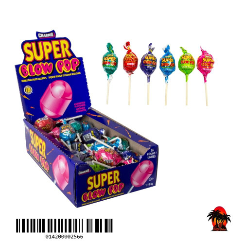 Charms Super Blow Pop Assorted Lollipops