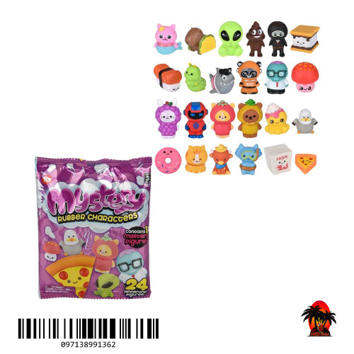 Blind Bag Rubber Character Toys 2" Mix