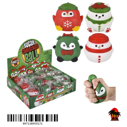 2.4" Christmas Squeezy Sugar Ball