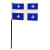 Quebec Hand Waving Flag 4" x 6"