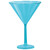 Aqua Blue Martini Glasses 4PK