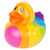 Big Rainbow Rubber Duckies 6"