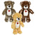 20" Cotton Candy Natural Heart Bears