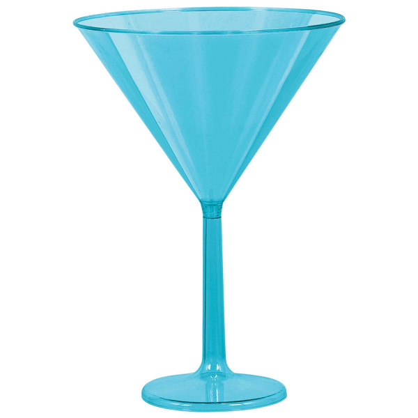 Aqua Blue Martini Glasses 4PK