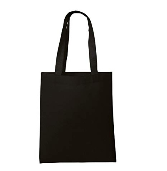 Black Nonwoven  Tote Bags