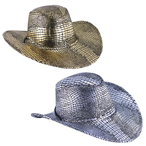 Glitter Snake Skin Cowboy Hat