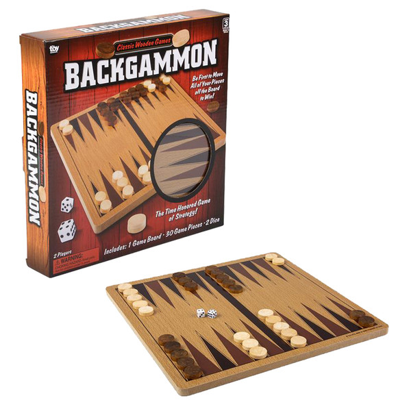 10" Wooden Backgammon